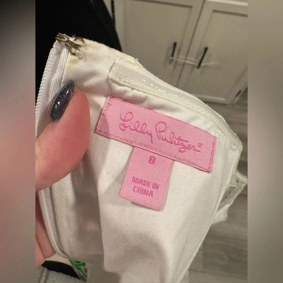 Lilly Pulitzer Blossom Resort White Mariposa Floral Strapless Fit and Flare - Picture 4 of 5